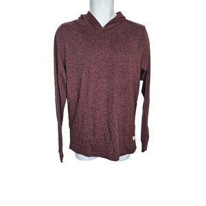 Kinetix Casual Luxury Men's Medium Wine Red Long Sleeve Lightweight Hoodie NWT